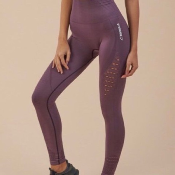 ❌SOLD❌Gym Shark plum energy seamless leggings - Picture 2 of 7